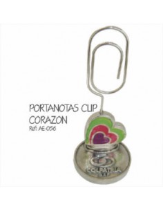 Portanotas Clip Corazón