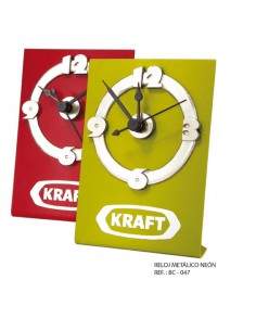 Reloj Metálico Neón