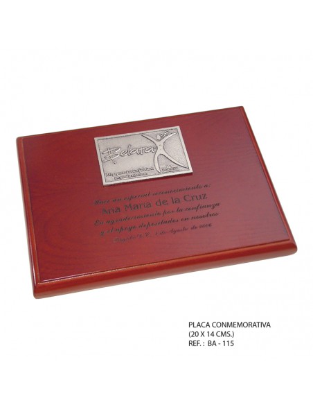 Placa Conmemorativa (20 x 14cm)
