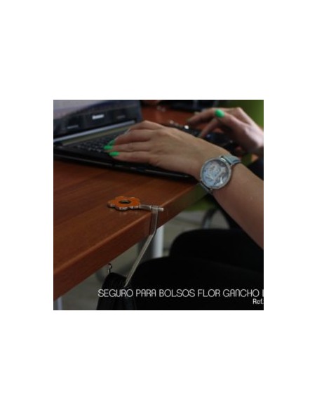 Seguro para Bolsos Flor Gancho Largo